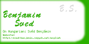 benjamin sved business card